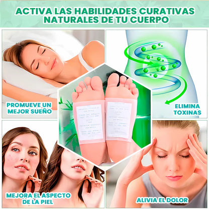 Parches Desintoxicantes Kinoki® Limpia tu cuerpo naturalmente mientras duermes 😴🦶🌿