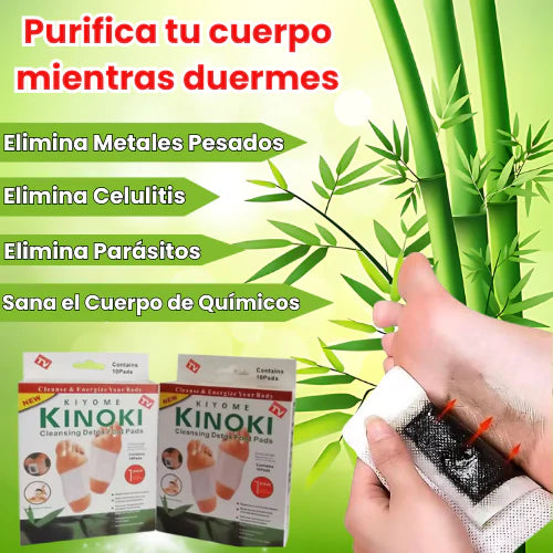 Parches Desintoxicantes Kinoki® Limpia tu cuerpo naturalmente mientras duermes 😴🦶🌿