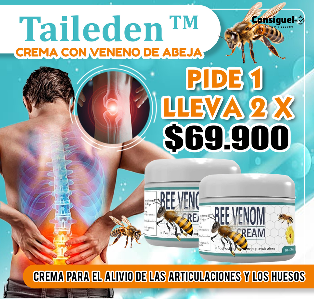 ✨ Crema TAILEDEN™ con Veneno de Abeja🐝 para el Cuidado de Huesos 🦴 y Alivio del Dolor 💆‍♂️