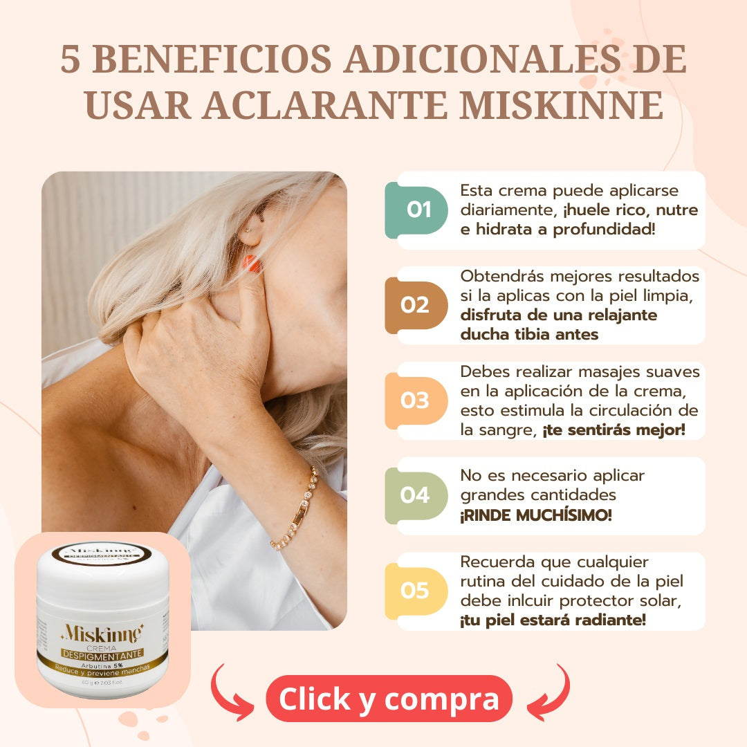 Miskinne - Crema reductora de manchas + Ebook Gratis